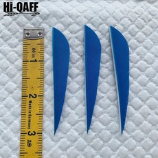 50Pcs 양궁 깃털 3 인치 화살표 Fletching 물방울 모양 베인 대나무 탄소 샤프트 전통적인, [08] 파란, 08 파란