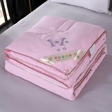 솜이불 100실크이불 누에실 여름이불 이어컨이불 전체면이불 이불솜 봄가을이불 두꺼운 겨울이불, C04-통과-핑크
