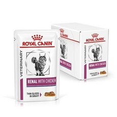 로얄캐닌 CAT 레날 치킨 파우치 85g+12 RENAL Chicken Pouch 습식사료/주식캔/주식파우치