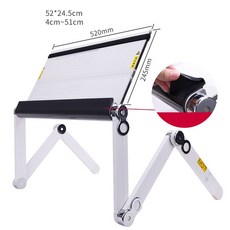 YIYO 누워서 노트북 할 수 있는 침대노트북거치대 52cm + 마우스받침 공부 하기 PX, 화이트