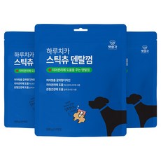 펫생각 하루치카 갈퀴형 강아지 덴탈 껌 치석제거 구취 입냄새 제거 소형견 중형견 14개입, 3개