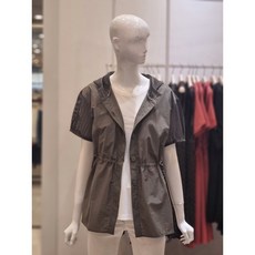 크로커다일레이디 후드형 심플 허리 스트링 자켓형 티셔츠 CLCMTS220.KH