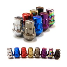 락모터스 자동차 Rays 12X1.5 락너트 스페셜키 휠너트 휠볼트 경량너트 락볼트 휠 타이어튜닝 차량용, 2세트, 블랙크롬