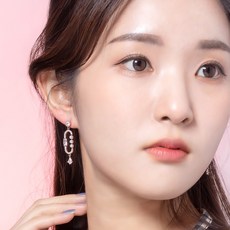 [제이포레] 진주클립 드롭 은침 귀걸이
