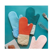 실리콘 주방장갑 쿠킹 오븐 내열 미끄럼방지 장갑, 주방장갑-그린, 1개