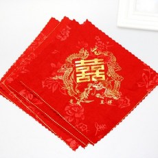 행커치프 엠보 손수건 결혼용 결혼 차이나스타일 프린팅 답례 수건