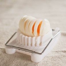삶은 계란 썰기 달걀 슬라이서 에그 커터기 절단기, 화이트, 1개