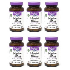 BlueBonnet 블루보넷 L-라이신 1000mg, 6개, 100정