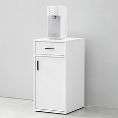 블랑누보 정수기 다이 선반 받침대 주방 서랍장 3단 도어형 틈새장, 화이트(정수기다이)