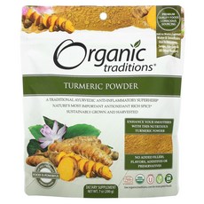 Organic Traditions 강황 파우더 7 oz (200g), 1개, 200g