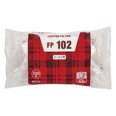 칼리타 커피 필터 2-4인용 FP102 화이트, 1개, 100개