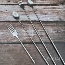 EM 늘어나는 포크 숟가락 길이 조절 스푼, 늘어나는 스푼 1개, 1개