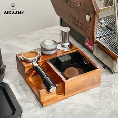커피 템퍼 받침대 우드 탬핑매트 레벨링툴 스테이션, 1개, 58mm 스타일