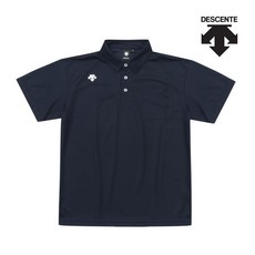 [데상트] [DESCENTE] DTM4601B 포켓자수로고 폴로반팔티셔츠_NAVY - 데상트골프