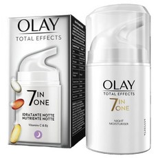 Olay 올레이 토탈 이펙트 7 in 1 Night 모이스처라이저 뉴리쉬 오버나이트 크림 50ml, 50 ml (1er Pack), 1개