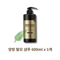 [앙방 Envin] 탈모 샴푸 600ml 1개 프리미엄 바이오틴 맥주효모 샴푸 로즈마리민트 여자 남자 탈모완화 예방 방지 지성 두피(향: 로즈마리민트)