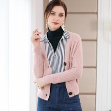 아이유가디건 가을 겨울 캐시미어 카디건 여성용 V 넥 캐시미어 재킷