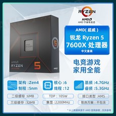 AMD Ryzen 7600X R7 7700X 7800 R9 7900X 7950X3D 프로세서 CPU, 3 Ryzen R5 7600X 단일 CPU