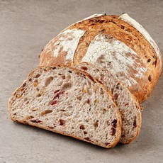 [오브진베이커리] 컨츄리빵 half / whole 천연발효종으로 만든 크랜베리와 호두가 들어간 건강 시골빵, 1개, 670g