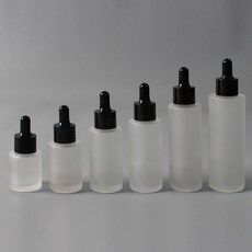 블랙 불투명 스포이드공병 오일 앰플 화장품 유리 용기 DIY, 80ml, 4개