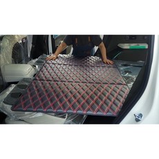 카빛나 SUV 6인승 전용 디올뉴 더뉴 싼타페 MQ4 쏘렌토 파일럿 익스플로러 GV80 EV9 모하비 더마스터 R94D 평탄화 매트 차박 매트, 올블랙, MQ4쏘렌토