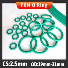 불소 고무 FKM O링 CS 2.5mm OD 19 20 21 22 23 24 25 26 27 28 29 30 31mm 10 개, 02 OD20XCS2.5X10pcs