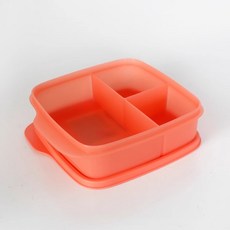 타파웨어 쁘띠도시락 550ml 다이어트 칸막이 밀프렙 찬합 2종, 레드, 1개