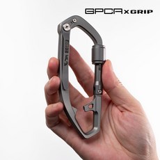[정품] GPCA x Grip Carabiner 멀티툴 카라비너 (등산 캠핑 낚시 EDC 만능고리 스테인리스 티타늄 합금 남편 아빠 남자친구 남친 생일 크리스마스 부부의날 선물), Titanium (Add-on 미선택)