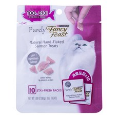 퓨리나 팬시피스트 퓨얼리 프리미엄 내추럴 습식 고양이 간식 30g, 연어, 5개