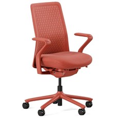  Branch Verve Chair - 윤곽이 잡힌 시트 백과 조절 가능한 요추 받침대가 있는 고성능 이그제큐티브 사무실 의자 알루미늄 베이스가 고밀도 폼 쿠션 최대 124.7kg(, 코랄 