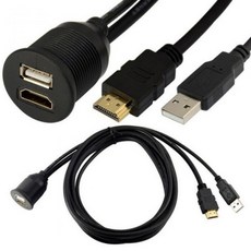 e.타공고정용 (방수캡형 1m) 약 케이블 HDMI.USB 연장 RH/F + C_:2218EF 타공 고정용, 쿠팡◆구매, +>>>본상품선택<<<+