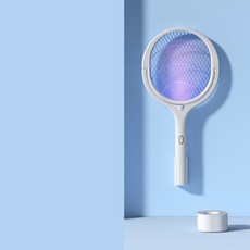 3 In1 3000v 전기 파리 찰싹 때림 킬러 자외선 Usb Led 램프 여름 휴대용 모기 킬러 야외 트랩 라켓 안티 곤충, 라이트 그레이, 1개