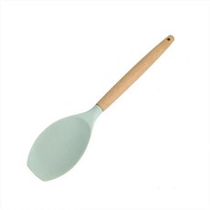 주방용 실리콘 주방 기구 조리기구 나무 손잡이 주걱 계란 비터, 4.spatula, 1개