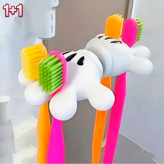 어셈블20 미키마우스 다용도 접착 칫솔 꽂이 2개입 1세트, 2개, 화이트