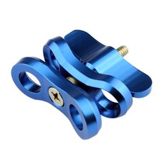 PULUZ 1inch Underwater Ball Clamp 2 Mount hole Clip Adapter CNC Aluminum Alloy Click for Diving Und, Blue, 1개