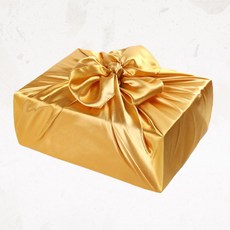 [글라라세상] 선물포장용 공단보자기 특대(124x124cm), 금색, 1장