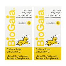 바이오가이아 이지드롭 신생아 아기 유산균 비타민D 10ml BioGaia Protectis Probiotics Drops Vitamin D, 2개