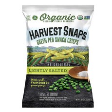 [미국직배송]하베스트 스냅스 유기농 저염 그린피 크리스피 스낵 567g Harvest Snaps Organic Green Pea Snack Crisps, 1개