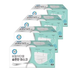 깨끗한나라 비말차단용 숨편한 마스크 KF-AD 50매 4팩