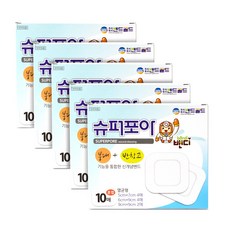 밴드골드 슈퍼포아 혼합형 흰색 10매 X5개 총 50매 드레싱밴드, 5개
