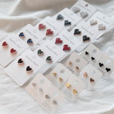 레드하트귀걸이