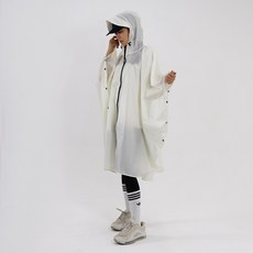 지오다노레인코트 남자 여성 판초우의 판쵸 우의 성인 우비 빅사이즈 레인코트 비옷 [레이블록] 아이보리