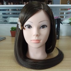 머리 마네킹 모형 헤드 더미 헤어 사람 고온 섬유 금발 훈련 미용 연습 메이크업 가발