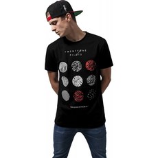 MERCHCODE 보이스 스물 하나 파일럿 패턴 서클 티셔츠 블랙 XL