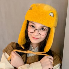 귀달이모자 여성 고양이 큐트 가을 계절 승차 바람막이 방한 보온 솜모자