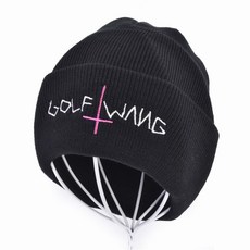 겨울 모자의 따뜻한 니트 비니 캡 레터(Warm Nit Beanie Cap Letter)가 골프 왕 브라이드 모자 십자가 모자(Golf Wang Braided Hat Crossifix)를 수놓은 여성용 모자(Men's Skullies