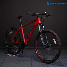 2022 엘파마 벤토르 V4000 입문용 MTB 자전거 27단 27.5인치, 340-레드블랙, 98%조립-택배배송, 1개