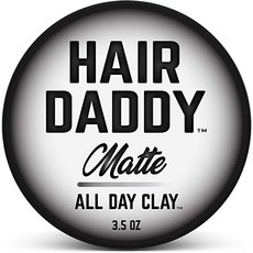 [미국] HAIR DADDY All Day Clay Matte Hair Styling Paste For Men Strong Hold That Lasts All Day Zero, 단일상품