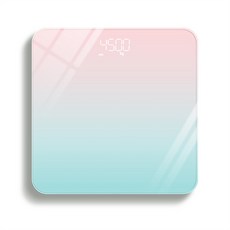 LED 디지털 스마트 체중계 전자저울 몸무게 저울 가정용, 그라데이션 핑크, 1개