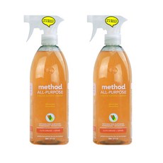 Method 메소드 다목적 클리너 표면 세척 스프레이 클레멘타인 28oz(828ml) 2팩, 2개